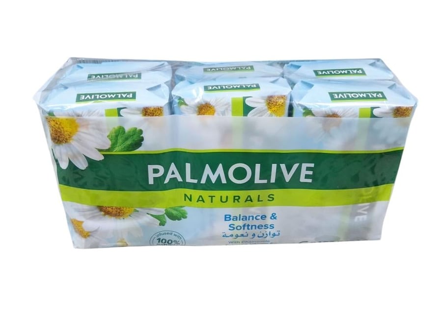 Palmolive | Soap Bar | White Flowers | Balance & Softness | With Chamomile Extract & Vitamin E | 120 Gram | 6 pcs