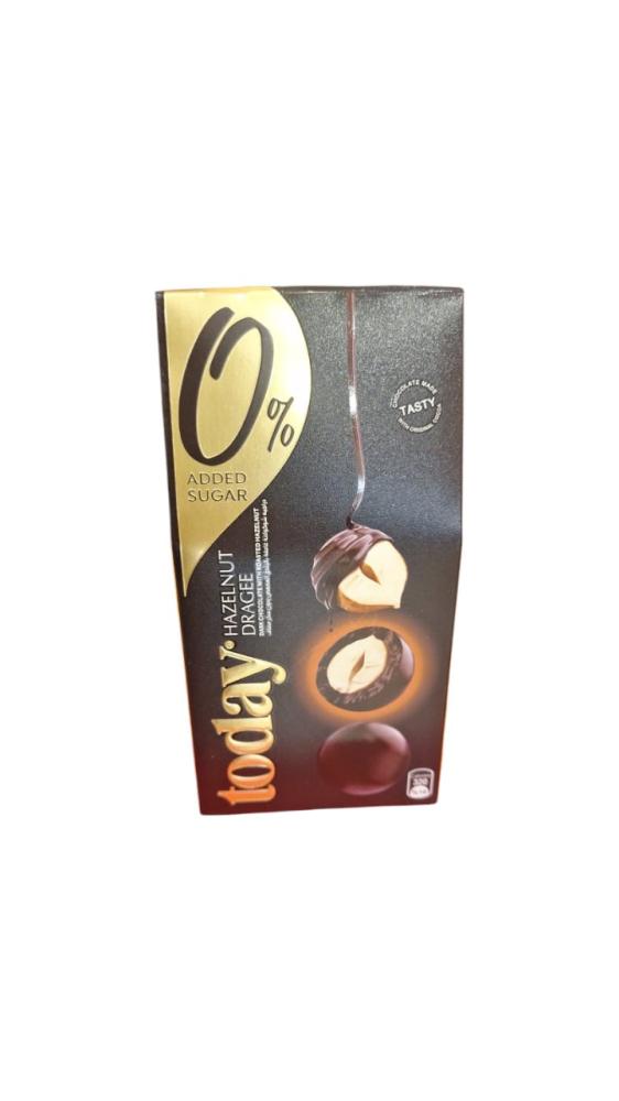 Today | Crispy Dragee | Dark Chocolate with HAZELNUT | Sugar Free | 60 Gram