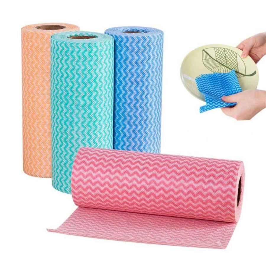 ريكس | رول مناشف فاخرة لغسيل وتجفيف الاطباق | ملون | 20x30 سم | 50 منديل Rex | Luxury Roll Towels| Colors Tissues