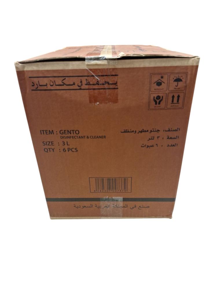 جنتو | منظف و مطهر ارضيات | عود | 3 لتر | كرتون | 6 حبة | GNOD3-6