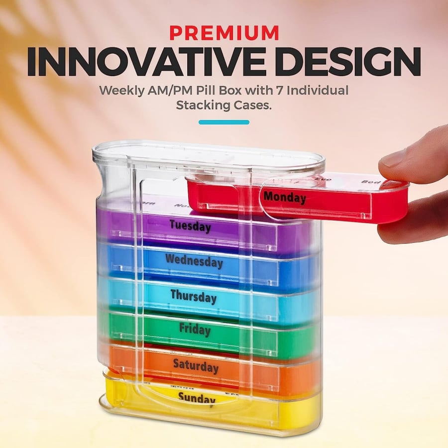 MEDca | Weekly Pill Organizer | 4 Times-a-Day