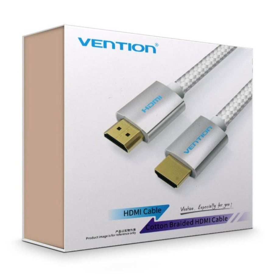 فينشن كيبل HDMI 4K ذكر الى ذكر 2.0 فائق السرعة 18Gbps 4K@60Hz ثلاثي الابعاد 3D ارجاع فيديو UHD 3860p HD 1080p ايثرنت متوافق مع تلفزيون ابل واكس بوكس (كيبل HDMI مضفر بالقطن، 10 متر)