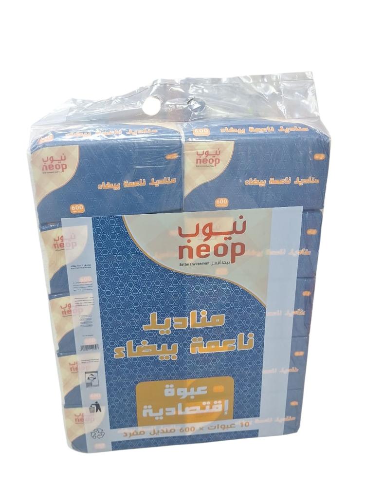 نيوب | حزمة مناديل 600 | 40 علبة | 24,000 منديل | مفرد | NP600-40