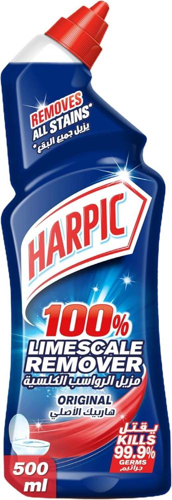 Harpic | Toilet Cleaner | Limescale Remover | Original | Blue | 3 * 500 ml