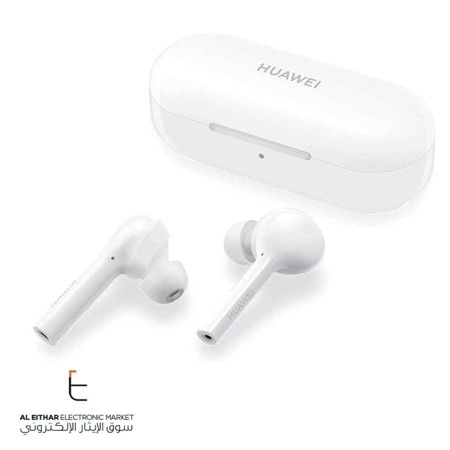 هواوي | الاصلي سماعات بلوتوث فريبودز لايت ابيض Huawei | Original FreeBuds Lite TWS Bluetooth Earphones H1C