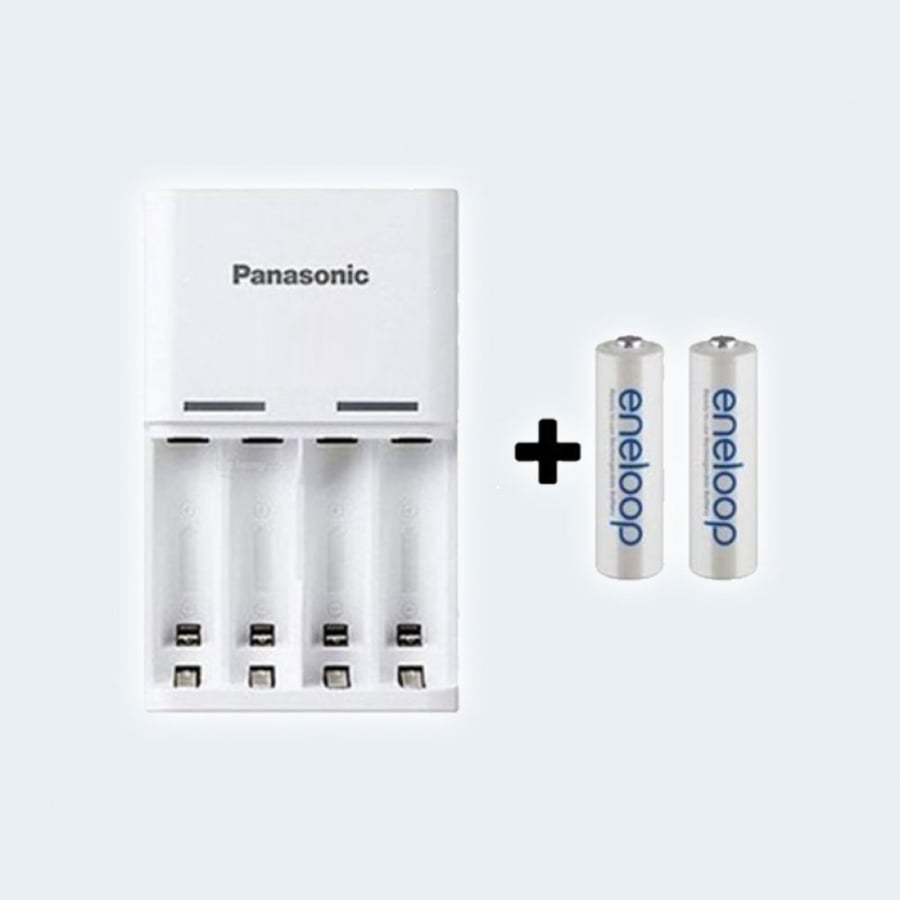 Panasonic | Original battery charger with two Panasonic batteries | eneloop AA/AAA Battery Charger