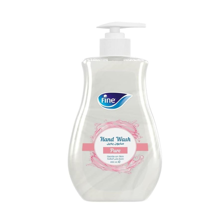 Fine | Liquid Hand Wash | Pure | White | 450 ml | Carton | 12 pcs
