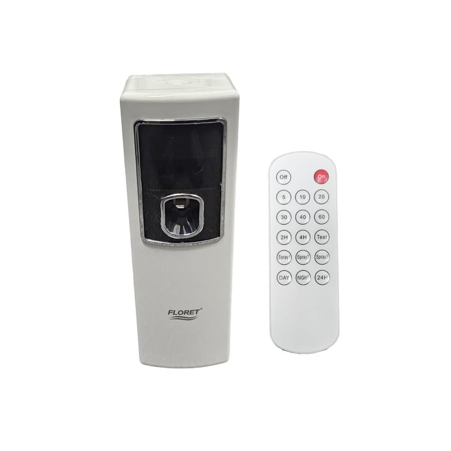 فلوريت | جهاز بخاخ معطر جو | اوتوماتيك | ابيض | مع ريموت Floret | Device Air Freshener Sprayer | Automatic | White | With Remote