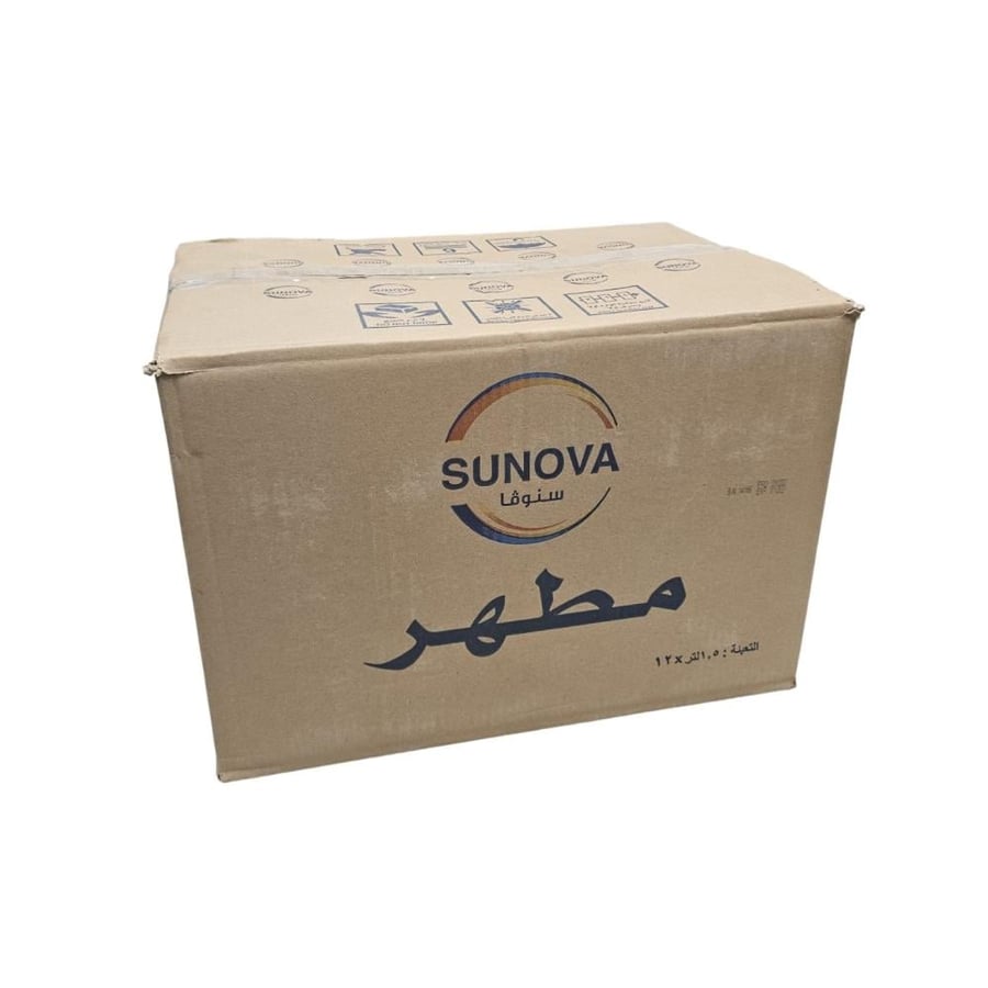 سنوفا | منظف ومطهر ارضيات | ورد | 1.5 لتر | كرتون | 12 حبة Sunova | Floor Disinfectant & Cleaner | Rose | 1.5 Liter | Carton | 12 pcs
