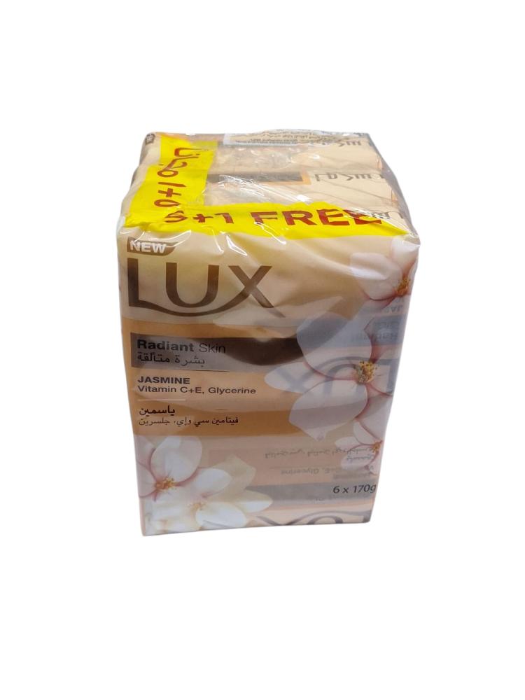Lux | Bar Soap | White Flower | Jasmine | Radiant Skin | 170 Gram | 6 pcs
