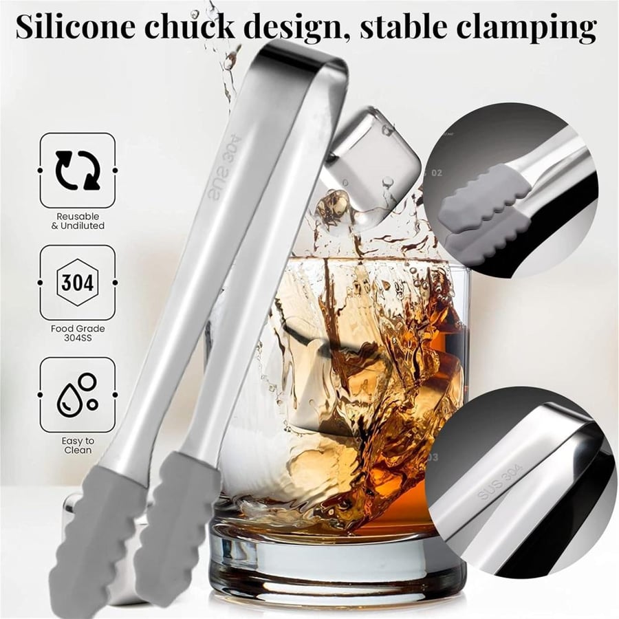 ملقط الشواء ستيلنلس ستيل | مقاوم للحرارة طقم 3 حبة Stainless Steel Barbecue Tongs | Serving Tongs with Heat | 3 pcs | BS24-80