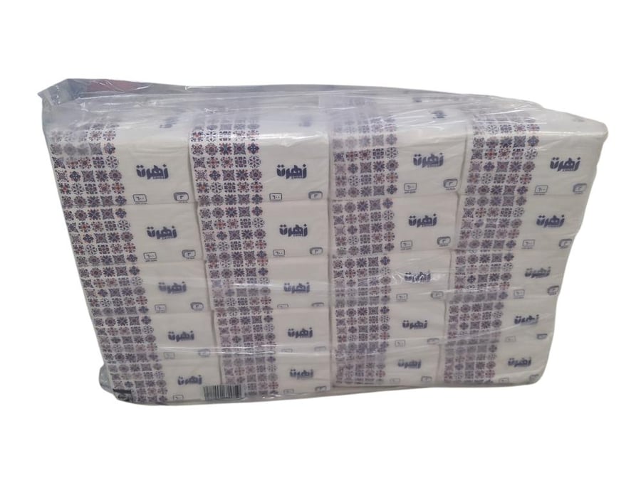 زهرة | حزمة مناديل 600 | 40 علبة 24,000 منديل وجه 3 طبقات ZHR600-40
