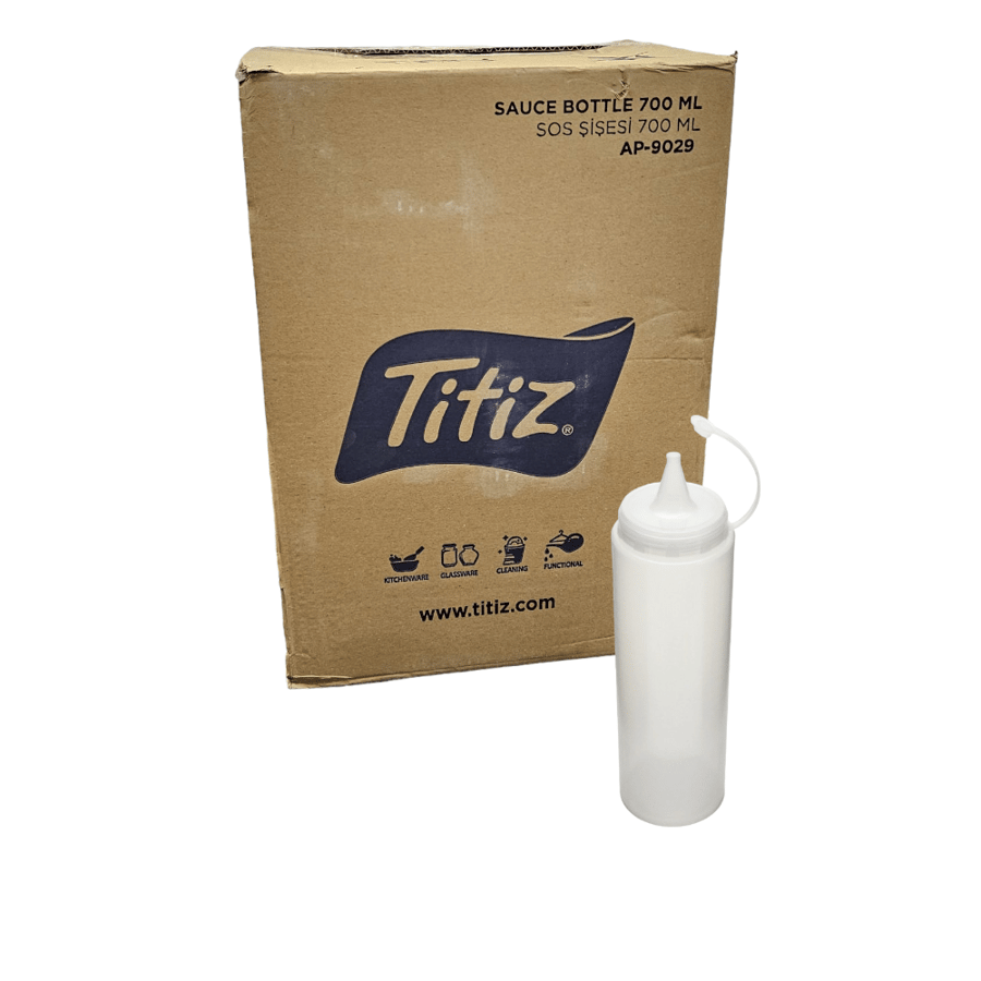 Titiz | Ketchup Sauce Bottle Container | Clear | 700 ml | Carton | 40 pcs