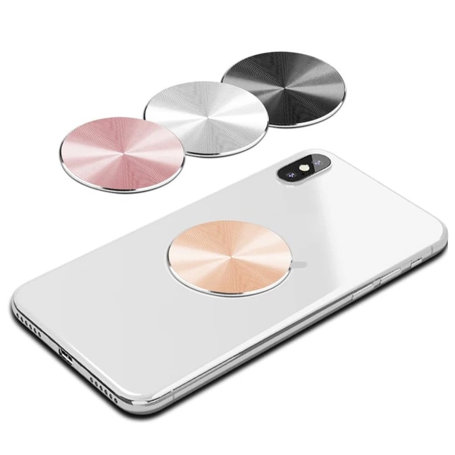لوحة معدنية حديدة لحامل الجوال المغناطيسي مع شريط لاصق فضي Metal Plate Iron Disk for Magnetic Car Phone Holder Sticky
