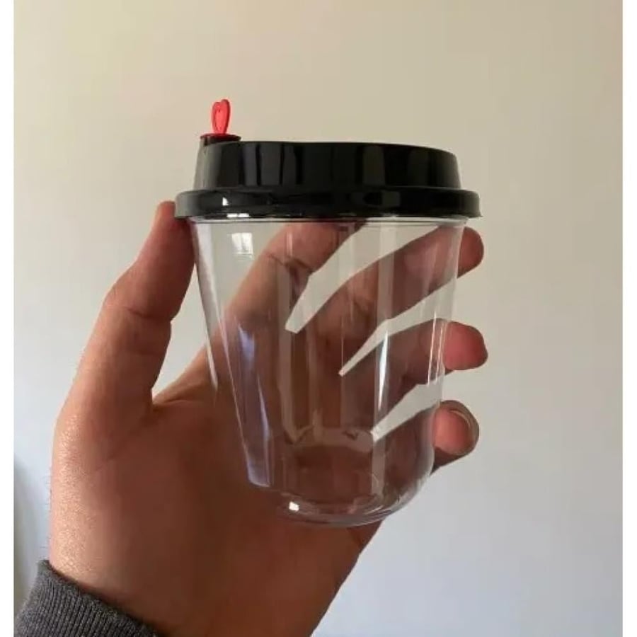 Disposable Juice Plastic | Clear | With Black Lid | 500 ml | 16 Oz | Carton | 500 pcs