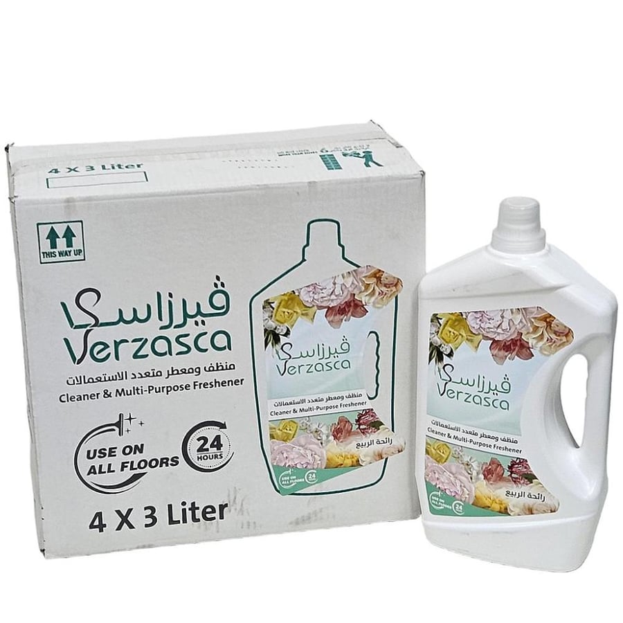 فيرزاسكا | منظف ومطهر ارضيات | الربيع | 3 لتر | كرتون | 4 حبة