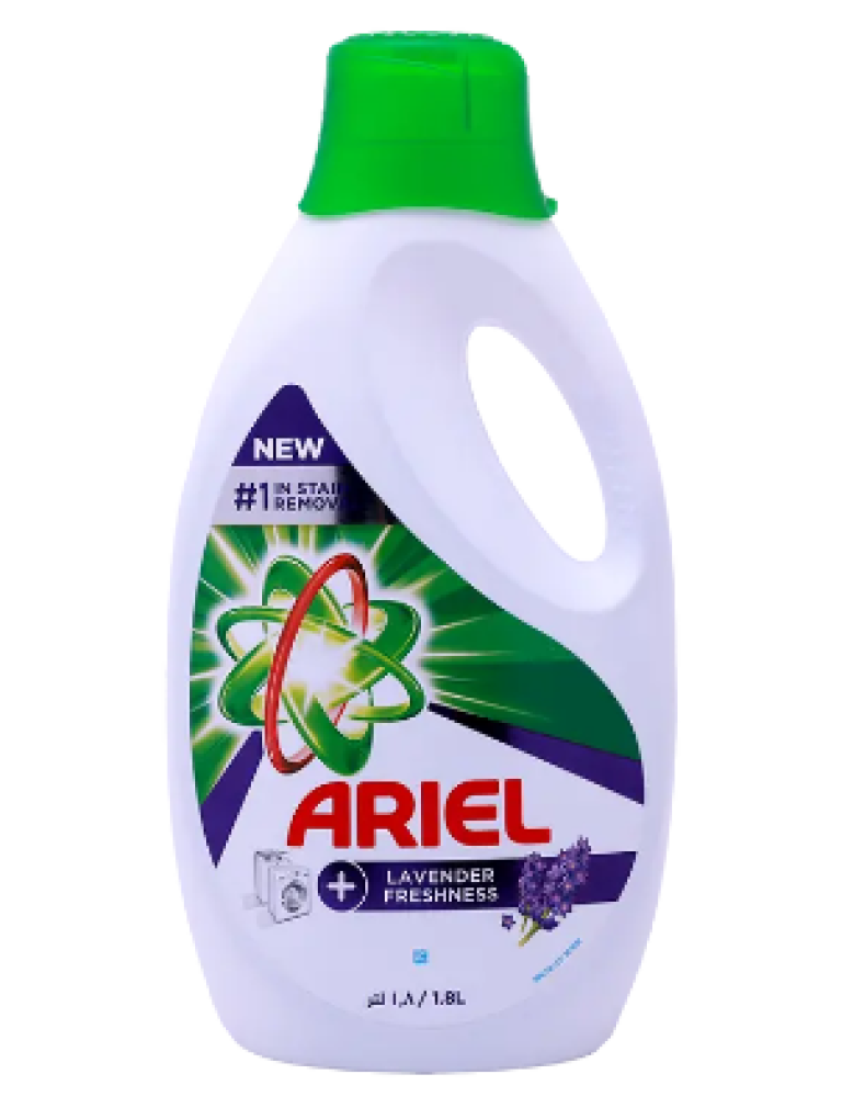 Ariel | Laundry Gel Clothes | Lavender | | Low Foam | Automatic | Green | 1.8 Liter | Carton | 4 pcs