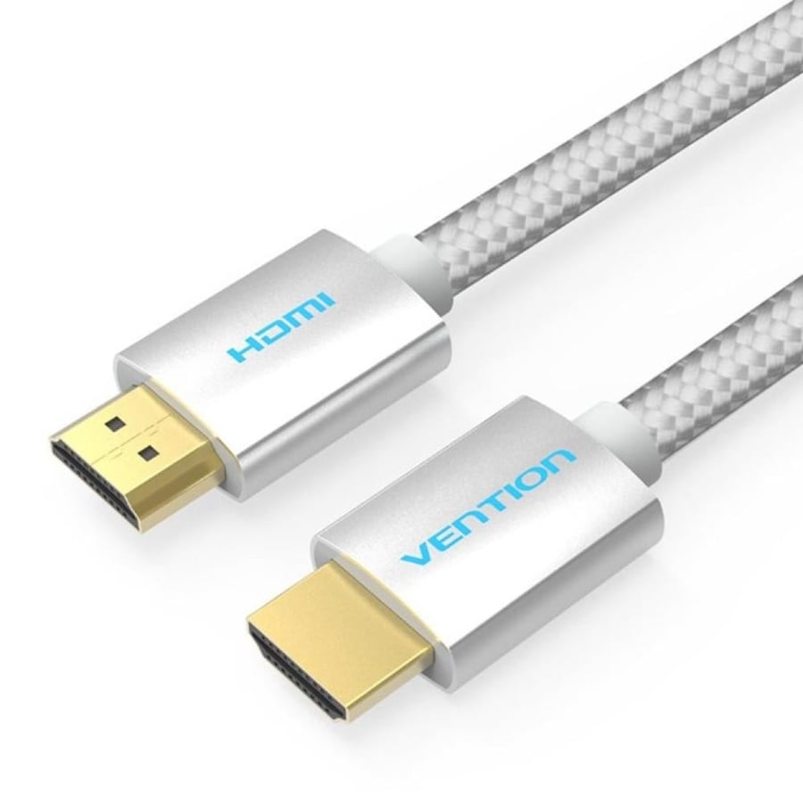 فينشن كيبل HDMI 4K ذكر الى ذكر 2.0 فائق السرعة 18Gbps 4K@60Hz ثلاثي الابعاد 3D ارجاع فيديو UHD 3860p HD 1080p ايثرنت متوافق مع تلفزيون ابل واكس بوكس (كيبل HDMI مضفر بالقطن، 10 متر)