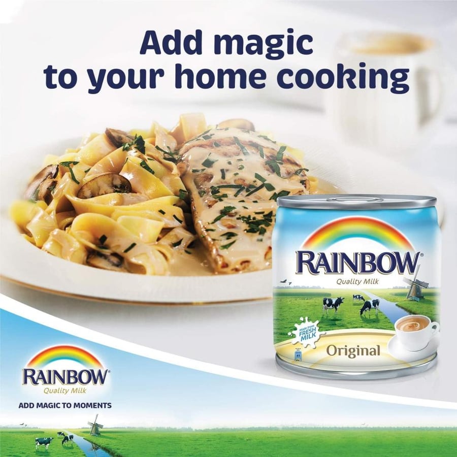 Rainbow | Carton Of Original Evaporated Milk 170g | Pack of 96 pcs