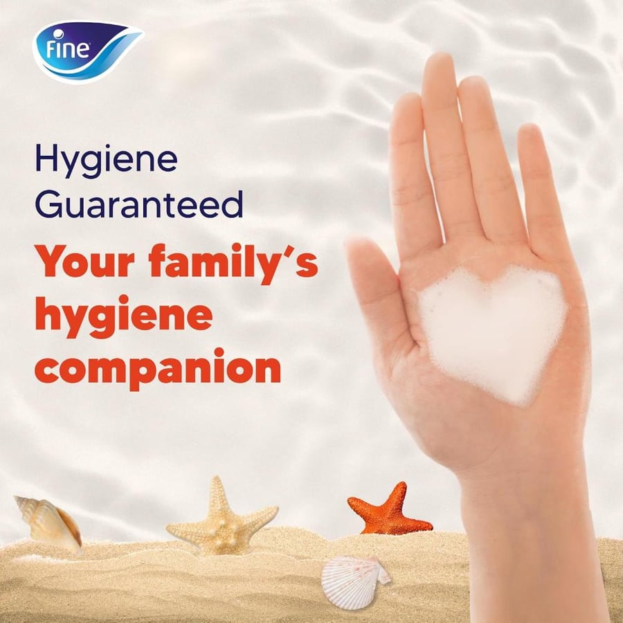 Fine | Liquid Hand Wash | Pure | White | 450 ml | Carton | 12 pcs