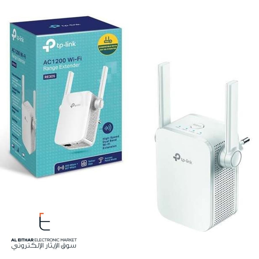 تي بي لينك | مقوي شبكة موسع نطاق الواي فاي tp-link | AC1200 Wi-Fi Range Extender Dual Band RE305
