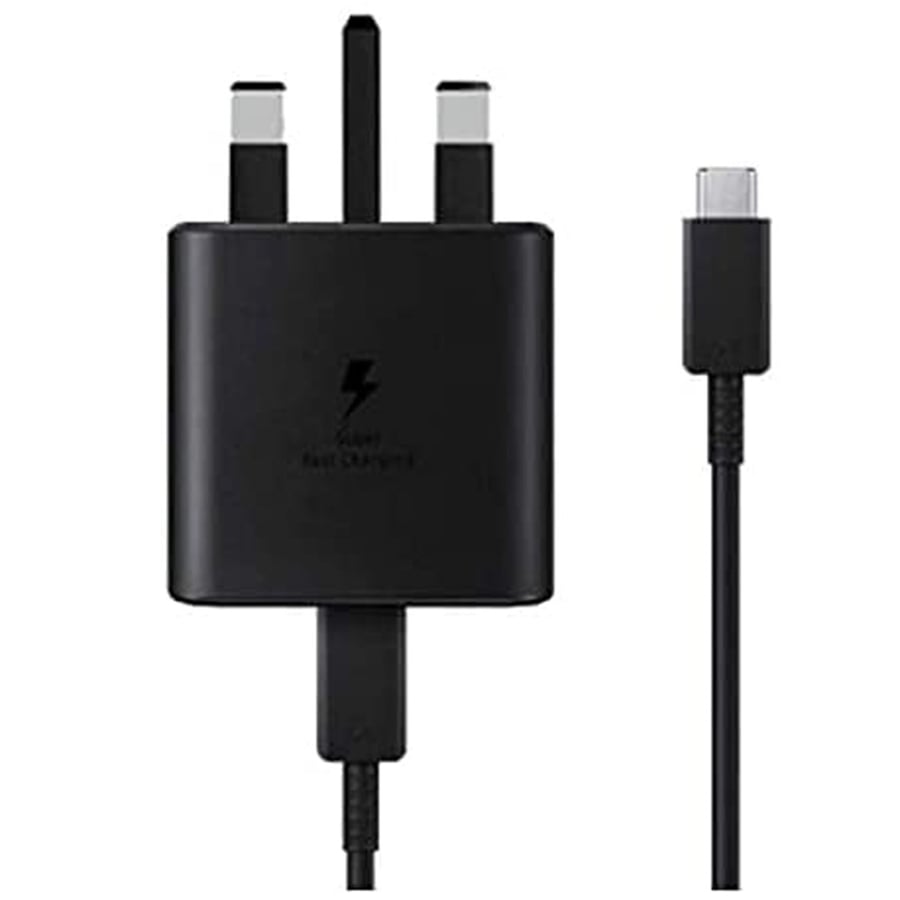 سامسونج | الاصلي شاحن سريع مع سلك تايب سي اسود Samsung | Fast Charge 15W Travel Adapter with USB-C Cable UK EP-TA200