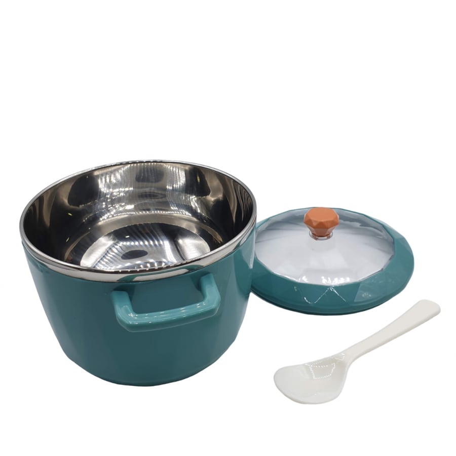 حافظة طعام وعاء بغطاء مع ملعقة Food Container Bowl With Lid And Spoon