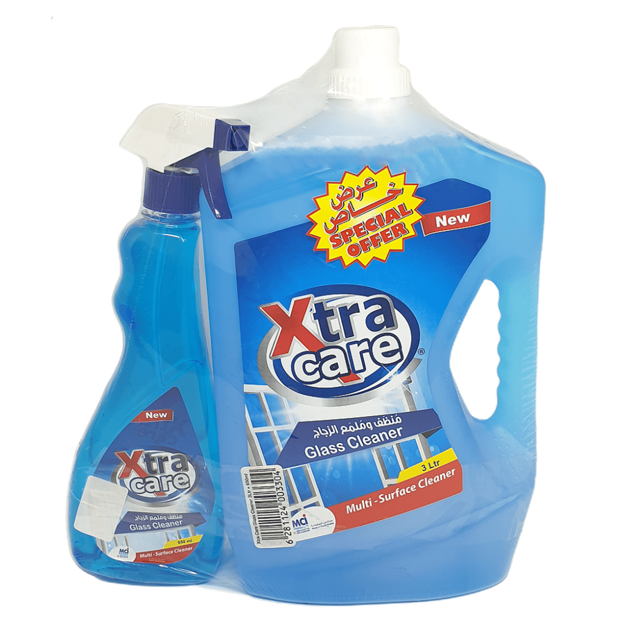 الفا | اكسترا كير | منظف وملمع الزجاج | 3 لتر + 650 مل | كرتون | 4 شدة Alfa | Xtra Care | Glass Cleaner | 3 Liter + 650 ml | Carton | 4 Packs