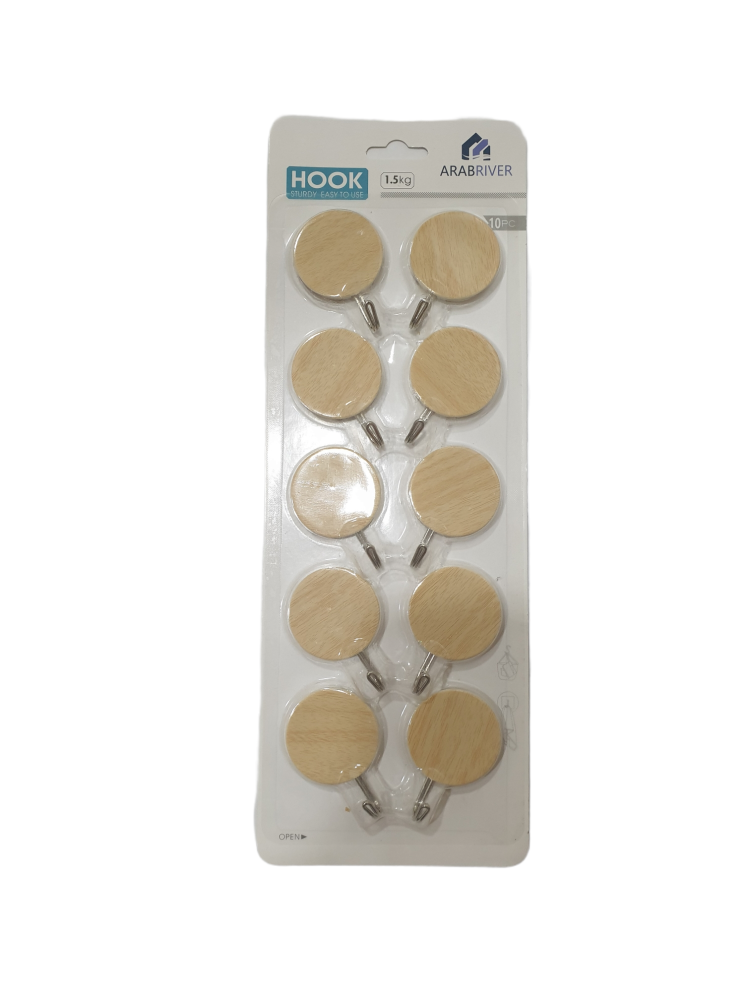 Hooks Holders Wall Mounted 10 pcs