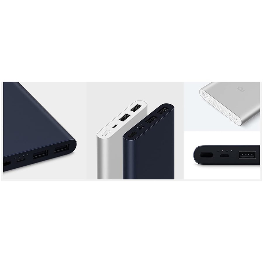 شاومي | باور بانك طاقة شاحن متنقل اسود Xiaomi | Mi 2S 10000mAh Power Bank