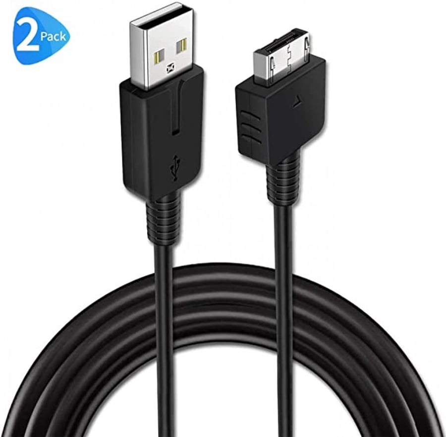 قطعتين سلك شحن ومزامنة البيانات جهاز سوني بلايستيشن فيتا Playstation Vita USB Charging and Data Cable for PSV 1000