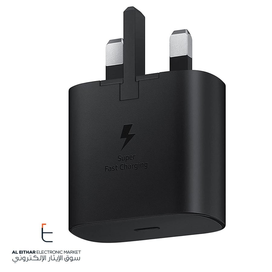 Samsung | Original wall charger super fast type C black Samsung | Original 25W PD adapter wall charger super fast USB-C UK EP-TA800
