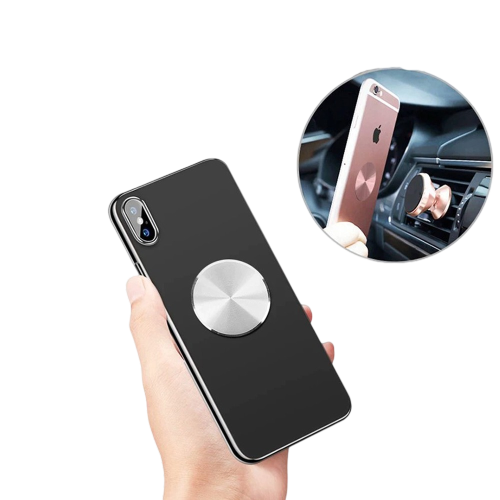 لوحة معدنية حديدة لحامل الجوال المغناطيسي مع شريط لاصق فضي Metal Plate Iron Disk for Magnetic Car Phone Holder Sticky