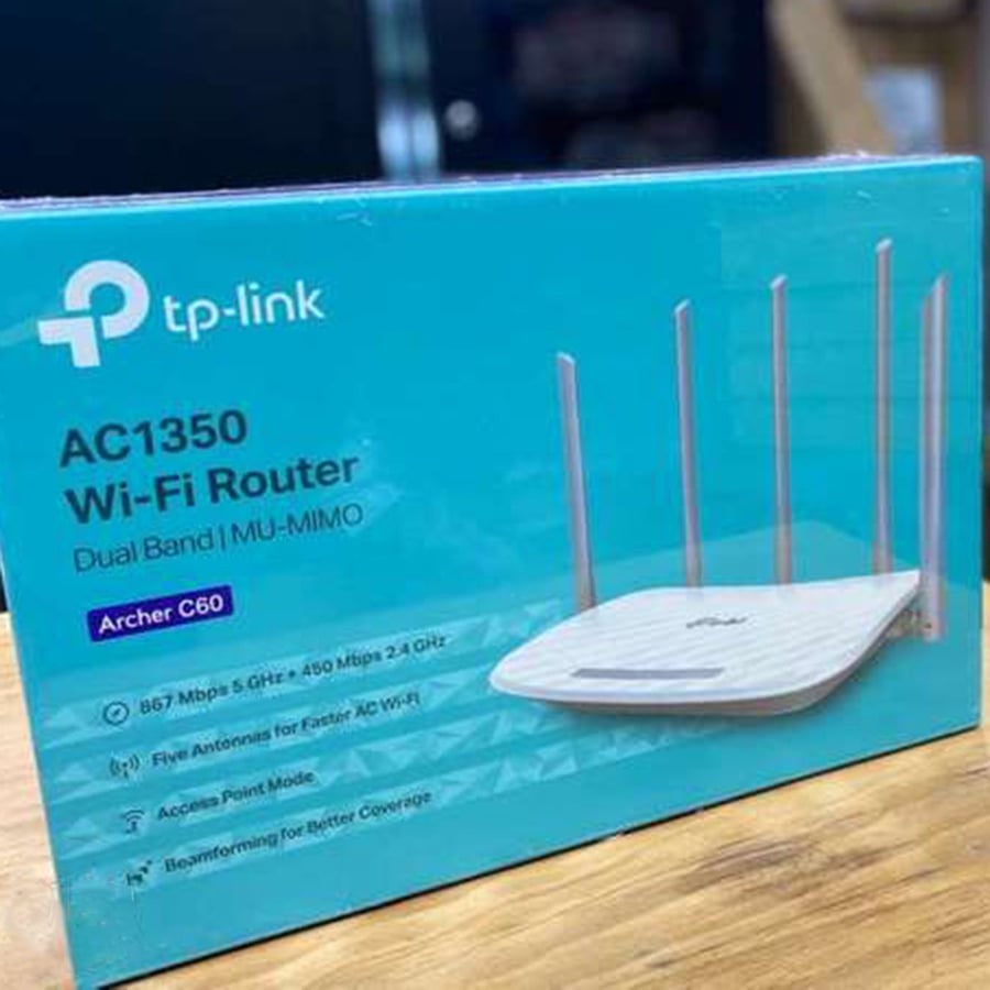 تي بي لينك | راوتر موجه لاسلكي ثنائي الموجة مقوي انترنت tp-link | Archer C60 AC1350 Dual Band Wi-Fi Router