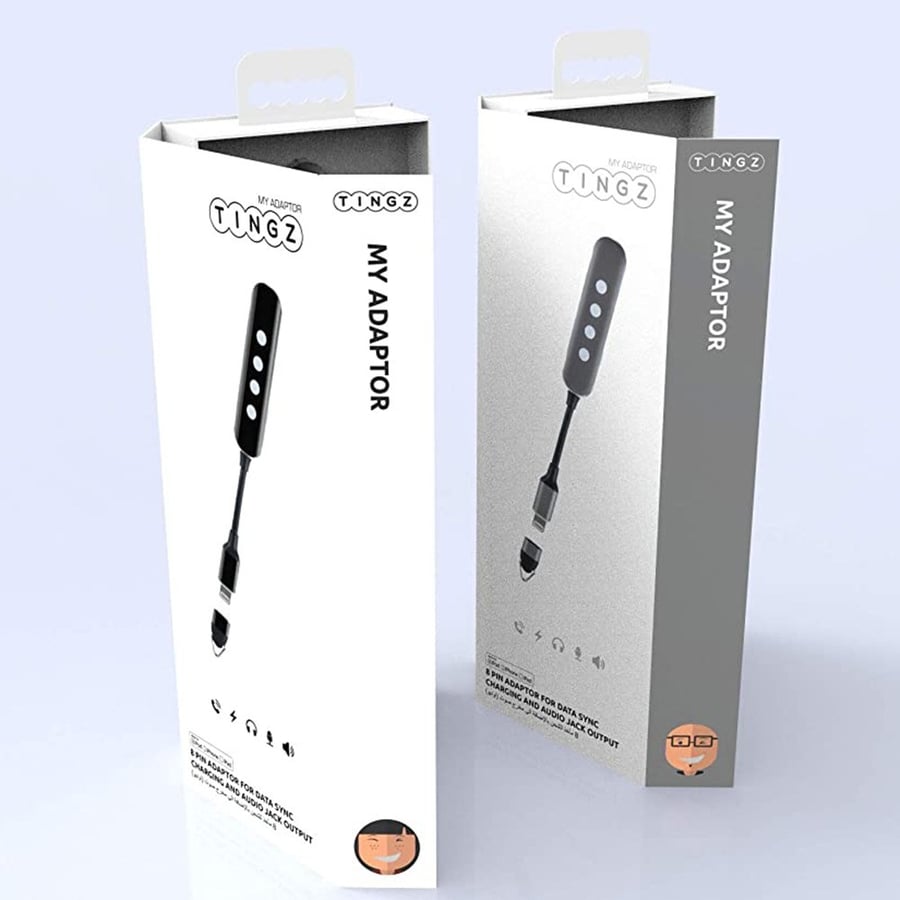 تينجز | وصلة محول مقسم ايفون وصوت TINGZ | My Adapter 8 Pin Audio Splitter Adapter