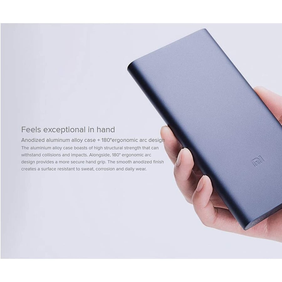 شاومي | باور بانك طاقة شاحن متنقل اسود Xiaomi | Mi 2S 10000mAh Power Bank