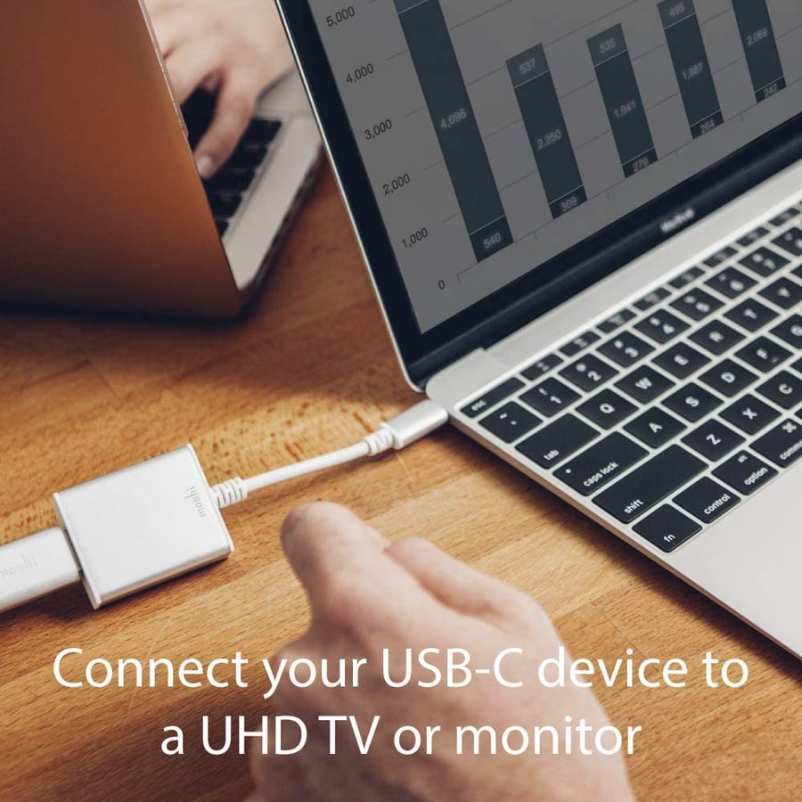 موشي | قطعة تحويل تايب سي الى اتش دي ام اي moshi | USB-C to HDMI Adapter 4K 60fps Thunderbolt 3 Compatible