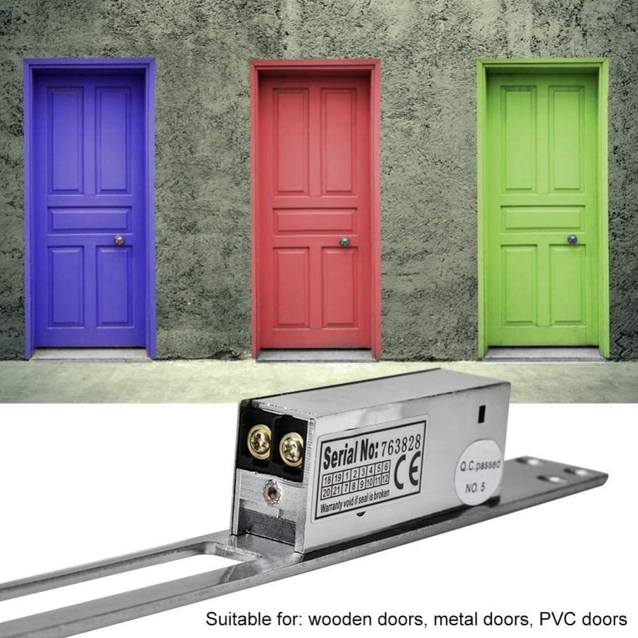 قفل كهربائي للابواب الخشبية والزجاجية Electric Lock Strike Door Access Control For Wooden and Glass Doors