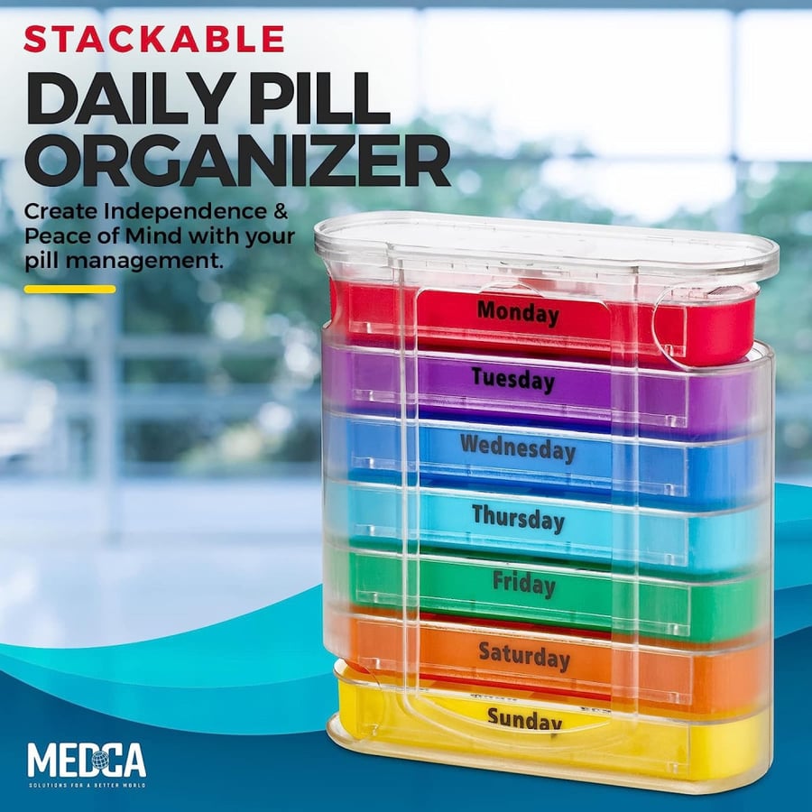 MEDca | Weekly Pill Organizer | 4 Times-a-Day
