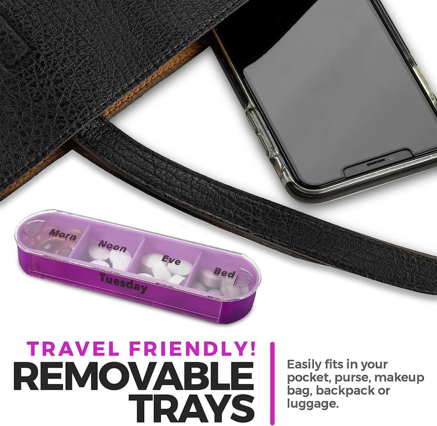 MEDca | Weekly Pill Organizer | 4 Times-a-Day