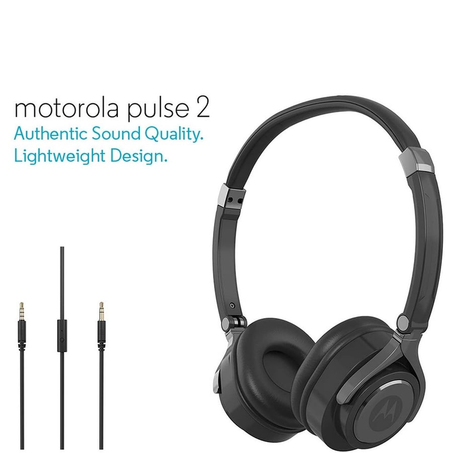 موتورولا | الاصلي سماعة راس سلكية بلس تو motorola | Pulse 2 On Ear Wired Headphone