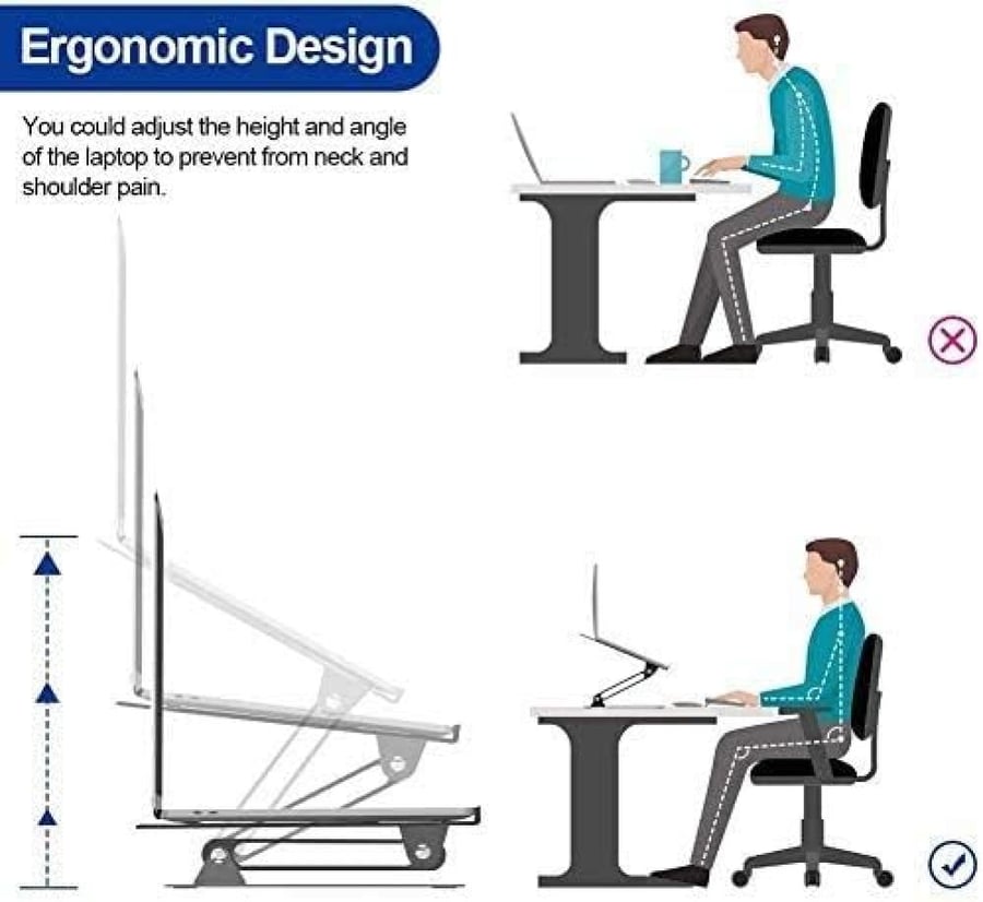 سميلي | حامل لاب توب | قابل للتعديل للمكتب Smilee | Adjustable Laptop | Stand for Desk