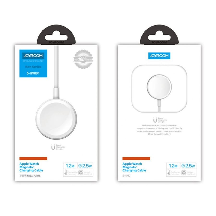 جوي روم | شاحن ساعة ابل مغناطيسي لاسلكي JOYROOM | Apple Watch Magnetic Charging Cable 1.2M 2.5W S-IW001S