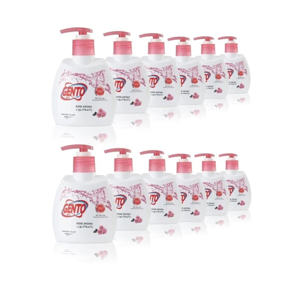 SIDCO | Gento | Hand Washing Liquid | Rose Aroma | Pink | 200 ml | Carton | 12 pcs
