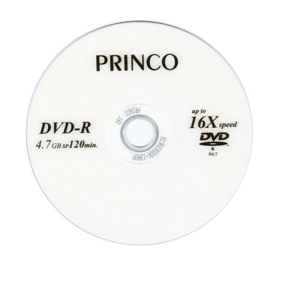 PRINCO | 1x Blank DVD-R Disc | 4.7GB 120Min 16X