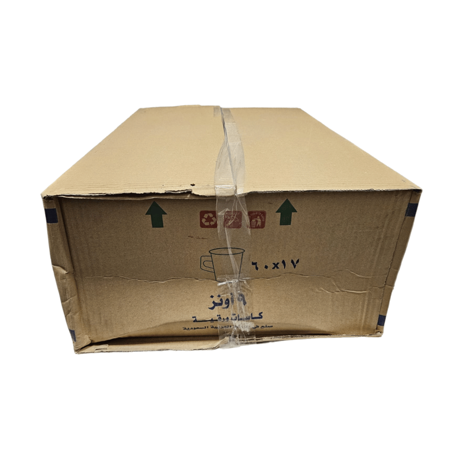 دامة | كاسات ورقية بدون بيد | شاي | 9 انز | 60 حبة | كرتون | 17 شدة DAMA | Paper Cups Without Handle | Tea | 9 Oz | 60 pcs | Carton | 17 Packs