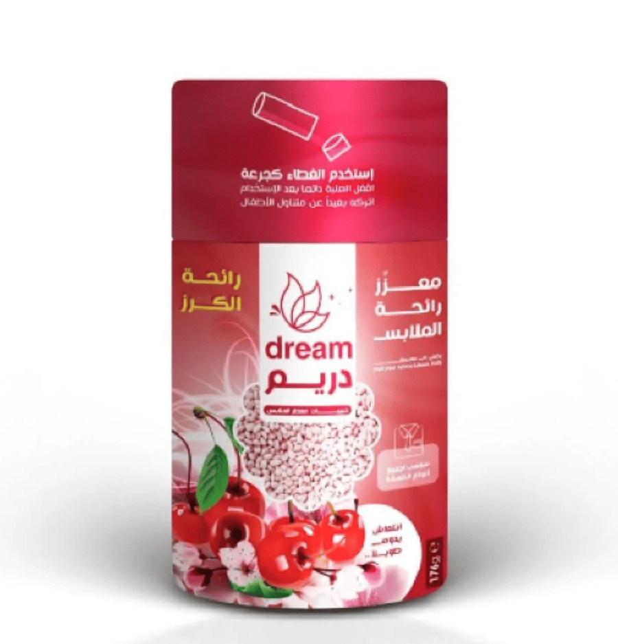 دريم | حبيبات معطر الملابس | رائحة الكرز الاحمر | احمر | 176 جرام