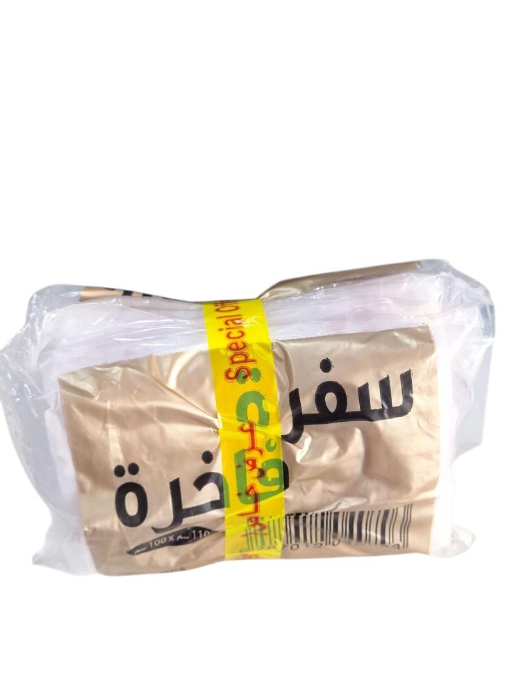 رافكو | رول مفارش سفرة فاخرة | ابيض مطبوع | مقاس 110*100 سم | 2 رول | بندل | 20 شدة | RFC-20*2