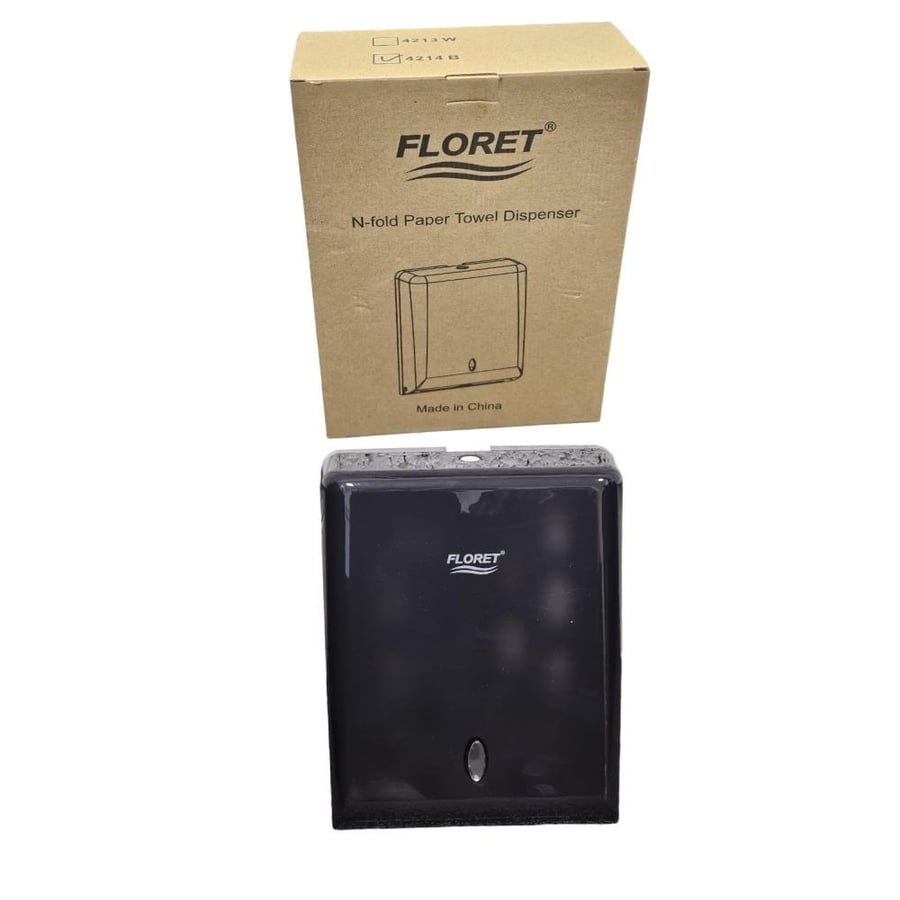 فلوريت | موزع مناديل انترفولد | حامل مناديل حمام انترفولد | كبير | اسود Floret | Toilet interfold Paper Holder | (L) | Black