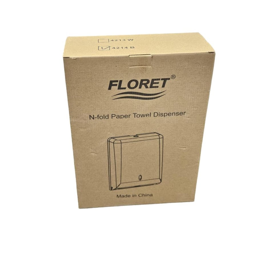فلوريت | موزع مناديل انترفولد | حامل مناديل حمام انترفولد | كبير | اسود Floret | Toilet interfold Paper Holder | (L) | Black